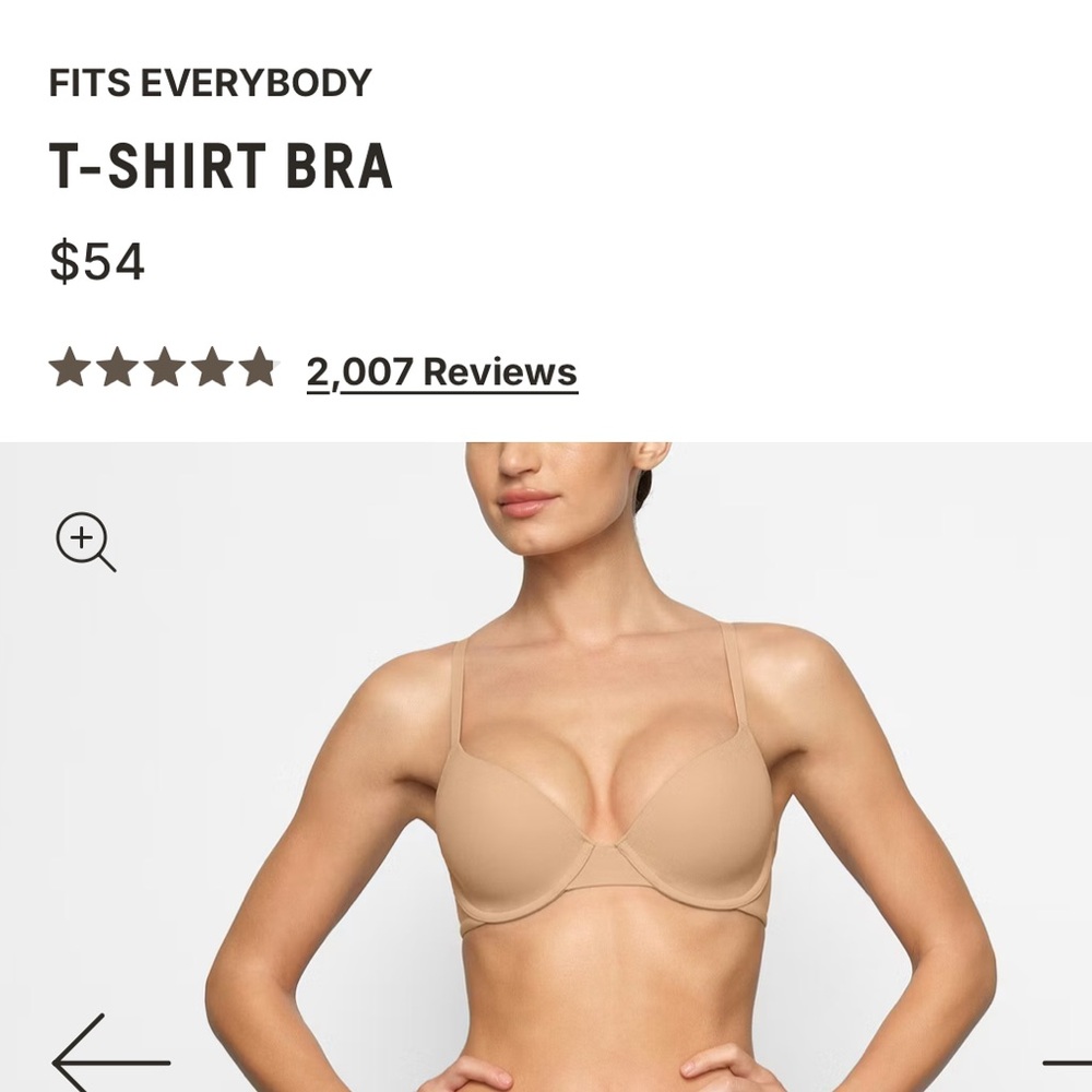 3 NWT NEW SKIMS Fits Everybody T-Shirt Bra 34C - 2 in sand and 1 in onyx